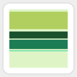 A gentle incorporation of Dark Sea Green, Medium Aquamarine, Very Light Green, Cal Poly Pomona Green and June Bud stripes. Sticker